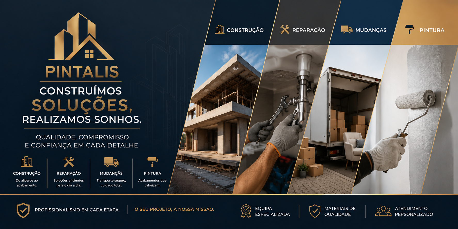 Pintalis - Construção, Reparação, Mudanças e Pintura